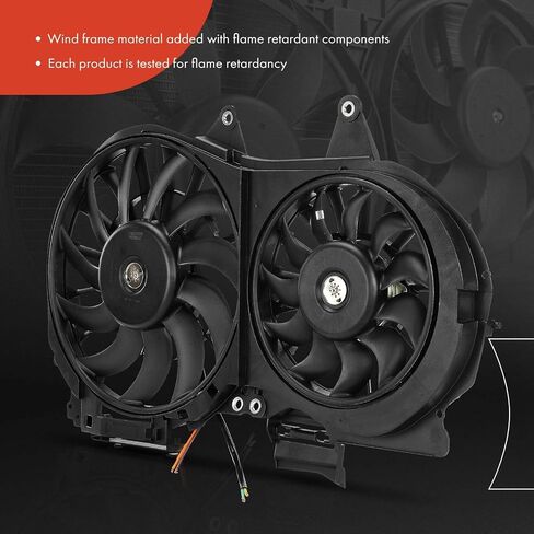 A-Premium Engine Radiator Cooling Fan Assembly Compatible with Select Audi Models - A4 2002-2009, A4 Quattro 2002-2006 2009-2009 - Replace# 8E0121207F, 8E0959455 in Saudi Arabia
