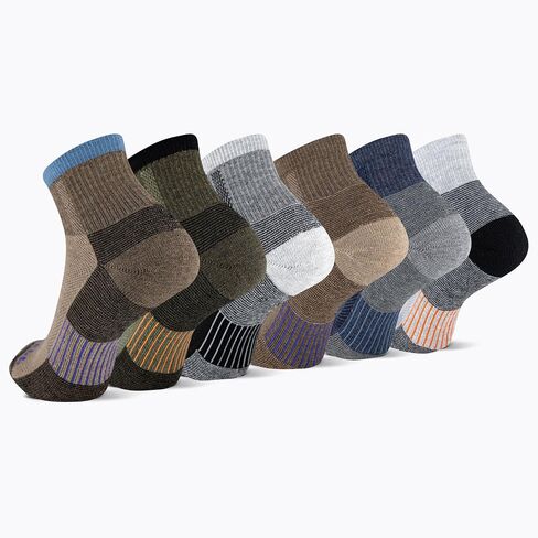 Merrell Recycled Cushion Quarter Socks 1 Pair, Brown Assort, Men's 9-12 / Women's 10-13 in Saudi Arabia