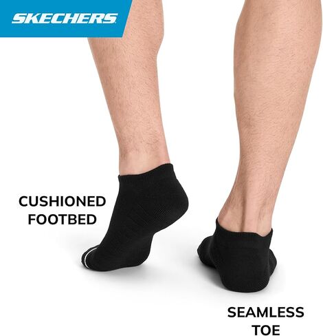 Skechers Men's 3-pack Performance Pickleball No Show Socks, Odor Control & Mesh Ventilation in Saudi Arabia