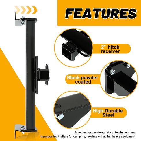 Kojem Class 4 Trailer Hitch Compatible with 2016-2023 Toyota Tacoma 2" Receiver Tow Hitch Powder Coated in Saudi Arabia