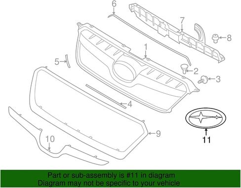 Subaru Front Grille Emblem 93013FJ040 2015 2016 Impreza or 2015 2016 2017 Crosstrek in Saudi Arabia