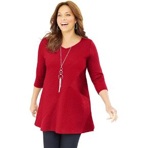 Catherines Women's Plus Size Spliced Cable Tunic in Saudi Arabia