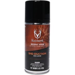 Hunters Specialties Buck Bomb Scent Web Scented Foam String | Hunting Pre/Post Rut Formula Scent Attractant Aerosol Spray, 5 Oz (142g) in Kuwait