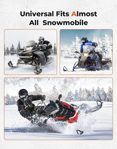 KEMIMOTO Snowmobile Side Mirrors Hood Mounted Rear View Mirror Clear Snowmobile Rearview Mirrors Compatible with Polaris Ski-Doo Arctic Cat Accessories in Saudi Arabia