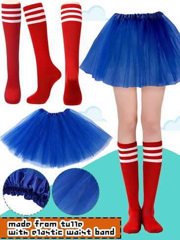 Halloween Bros Costume Accessories for Women Adult Plumber Costume Accessories Hats Mustache Dress Gloves Suspenders Socks Halloween Cosplay for Teen Girls in Saudi Arabia