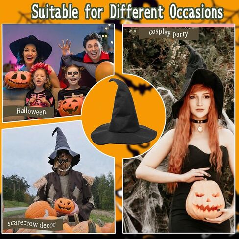 قبعة الساحرة للنساء أزياء الهالوين التأثيرية للحفلات التنكرية مادة اللباد in Kuwait