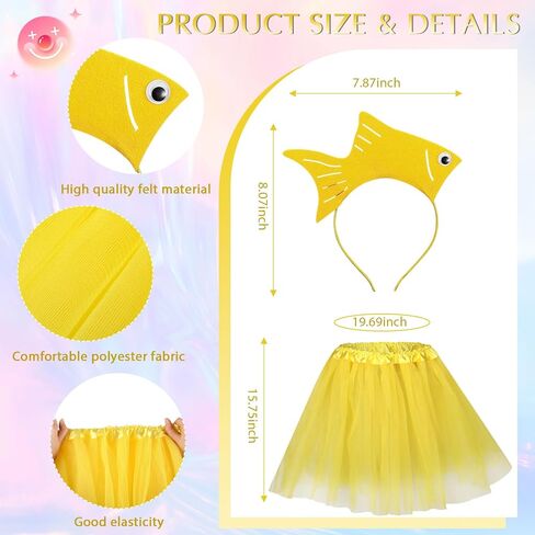 مجموعة الأزياء الحيوانية SEA SET FISH GOLDFISH MARINE LIFE TEALLING و TUTU للنساء ملحقات MARDI GRAS in Kuwait