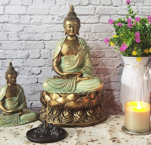 Buddha Statue Buda Gold 8.3" Buddha Statues for Home Decor,Meditation Buddah Statute Decor,Buddah Statute Zen Decoration in Saudi Arabia