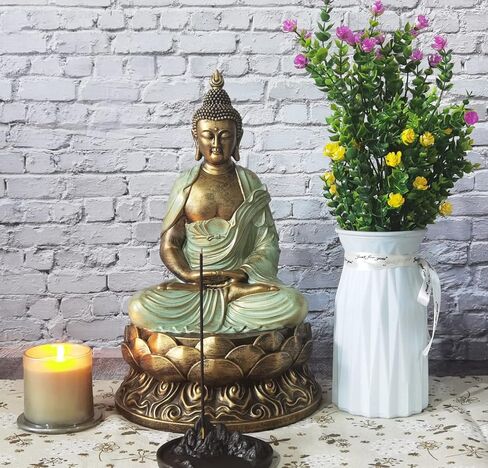 Buddha Statue Buda Gold 8.3" Buddha Statues for Home Decor,Meditation Buddah Statute Decor,Buddah Statute Zen Decoration in Saudi Arabia