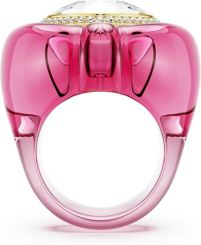Swarovski Dulcis cocktail ring, Heart cut, Pavé, Heart, Pink, Size 5 3/4 in Saudi Arabia