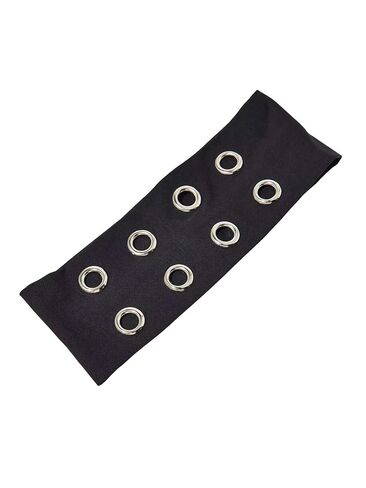 MakeMeChic Women's Hollow Out Eyelets Elastic Headband Wide Headbands Y2k Punk Hair Band Black One-Size in Saudi Arabia