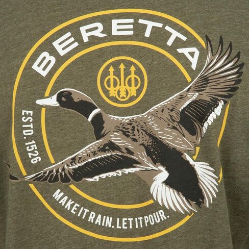 Beretta Men's Wing Drop Casual Durable Multi-Purpose Comfortable Cotton Blend Ribbed Crew Neck Long Sleeve T-Shirt with Logo in Saudi Arabia