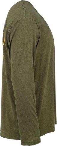 Beretta Men's Wing Drop Casual Durable Multi-Purpose Comfortable Cotton Blend Ribbed Crew Neck Long Sleeve T-Shirt with Logo in Saudi Arabia