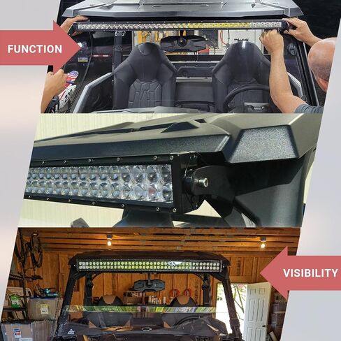 دعامات تثبيت شريط إضاءة LED للزجاج الأمامي العلوي مقاس 42 بوصة متوافقة مع Polaris General 1000(2016-2023) in Kuwait