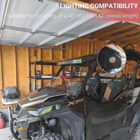 دعامات تثبيت شريط إضاءة LED للزجاج الأمامي العلوي مقاس 42 بوصة متوافقة مع Polaris General 1000(2016-2023) in Kuwait