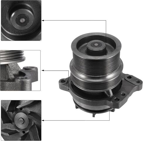 3683651 3684450 Water Pump (C&U Bearing) For Cummins ISX 15L QSX11.9 ISZ13 QSZ13 QSX15 FL50 FL60 FL70 FL80 CM871 CM2150 CM2250 CM2350 (Peterbilt Freightliner Cascadia) in Saudi Arabia