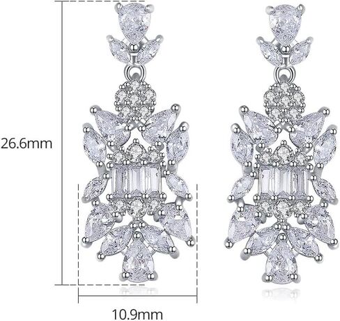 D-color VVS1 Clarity Moissanite Chandelier Drop Earrings in 14K Gold, Wedding or Engagement Earrings for Women, Splendid for Special Occasions in Saudi Arabia