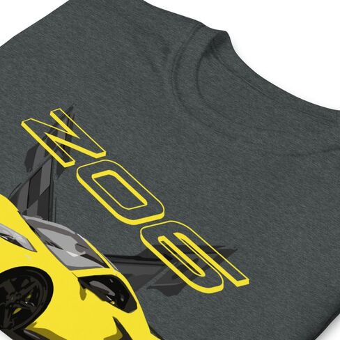 Yellow 2023 'Vette C8 Z06 Mid Engine American Sports Car Short-Sleeve Unisex T-Shirt in Saudi Arabia