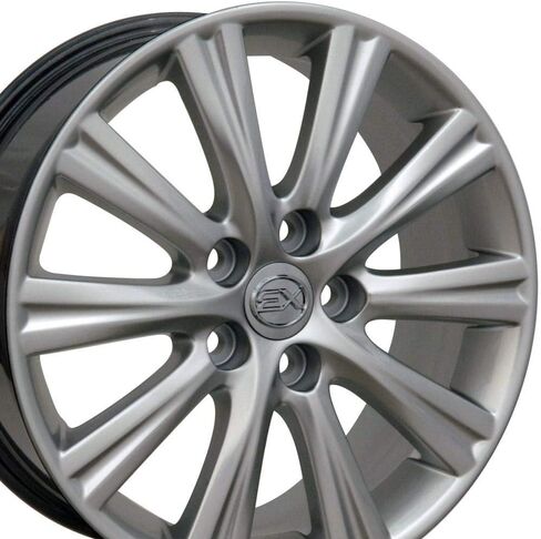 إطارات OE Wheels LX43 مقاس 17 بوصة تناسب طراز ES350 5x114.3 17x7 فضي لامع - هولاندر 74191 (1) in Saudi Arabia