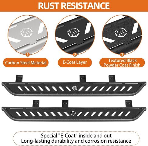 Hooke Road GX460 Side Steps Running Boards for 2010-2023 Lexus GX460, Sturdy Steel Rock Slider Nerf Bars with 7.57" Wide Non-Slip Step Pads in Saudi Arabia