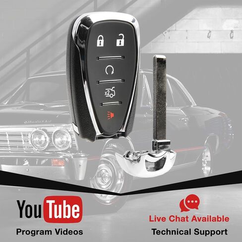 USARemote Key Fob استبدال جهاز التحكم عن بعد للدخول بدون مفتاح لـ 2021 2022 2023 2024 شيفروليه كامارو ماليبو مفتاح ذكي بخمسة أزرار (HYQ4ES، 13522891) in Saudi Arabia