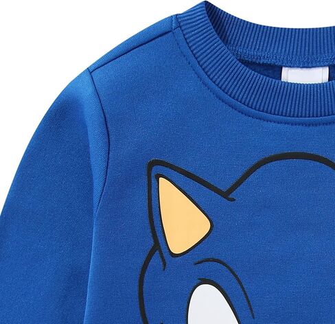 طقم سويت شيرت وسروال بياقة دائرية للأولاد من SEGA Sonic the Hedgehog مكون من قطعتين للأطفال الكبار in Saudi Arabia