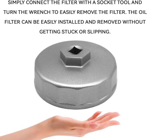 74mm 14 Flutes Oil Filter Wrench, Heavy Duty Oil Filter Removal Tool Socket Set Cartridge Style Housing Cap Wrench for Mercedes Benz Audi Sprinter VW Porsche Mazda, Select Mobil1 Bosch and Mahle in Saudi Arabia