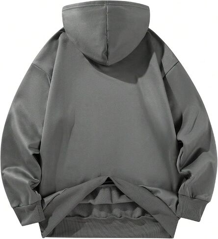 GORGLITTER Men's Graphic Y2K Hoodie Oversized Anime Long Sleeve Drop Shoulder Pullover Sweatshirt in Saudi Arabia