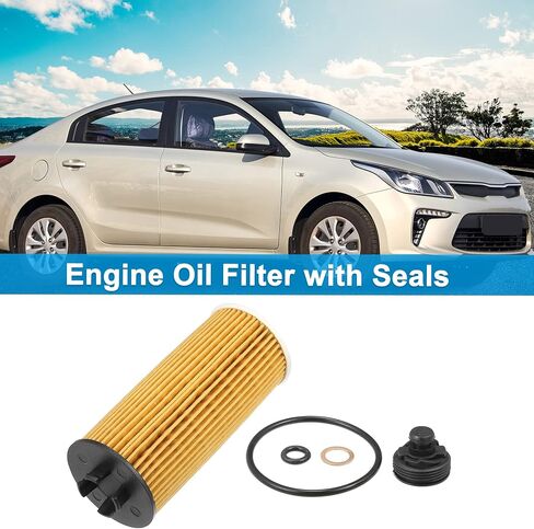 X AUTOHAUX 2 Pcs Engine Oil Filter Replacement 11428570590 11428575210 Oil Fuel Filter for Mini Cooper 1.5L 2014-2019 in Saudi Arabia