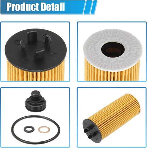 X AUTOHAUX 2 Pcs Engine Oil Filter Replacement 11428570590 11428575210 Oil Fuel Filter for Mini Cooper 1.5L 2014-2019 in Saudi Arabia