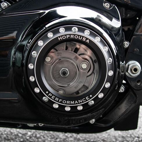 Transparent Black CNC Derby Cover Compatible with 2018 Sport Glide 2019-2024 Softail Fatboy Breakout Streetbob Clutch Cover (Black Transparent) in Saudi Arabia