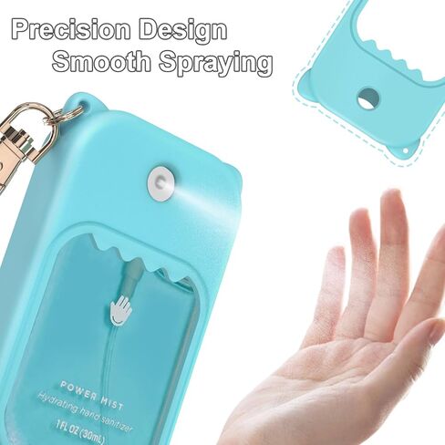 taessv Hand Sanitizer Spray Case for Touchland Silicone Touchland Case Keychain Cute Hand Sanitizer Spray Holder Compatible with Touchland Power Mist Gentle Mist Glow Mist, Glittery Pink in Kuwait