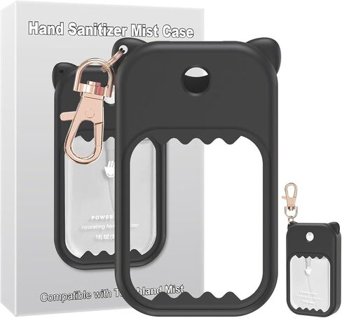 3 قطع من علبة رذاذ مطهر اليد من أجل Touchland Silicone Touchland Case Keychain لطيف حامل رذاذ مطهر اليد متوافق مع Touchland Power Mist Gentle Mist Glow Mist (الوردي والأرجواني والأزرق) in Kuwait