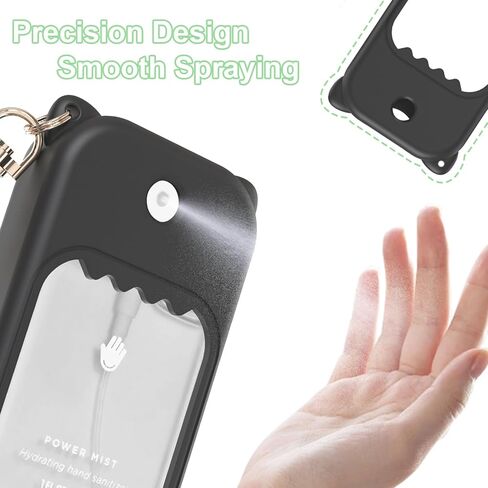 3 قطع من علبة رذاذ مطهر اليد من أجل Touchland Silicone Touchland Case Keychain لطيف حامل رذاذ مطهر اليد متوافق مع Touchland Power Mist Gentle Mist Glow Mist (الوردي والأرجواني والأزرق) in Kuwait