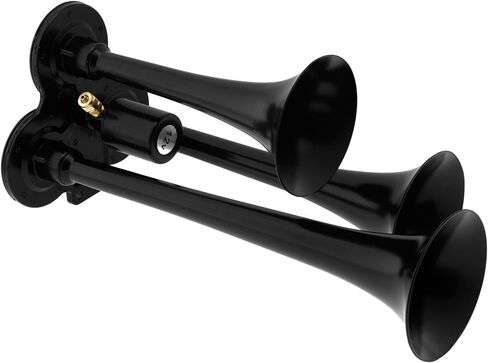 Vixen Horns Train Horn for Truck/Car. 3 Air Horn Chrome Plated Trumpets. Super Loud dB. Fits 12v Vehicles Like Semi/Pickup/Jeep/RV/SUV VXH3114LC in Saudi Arabia