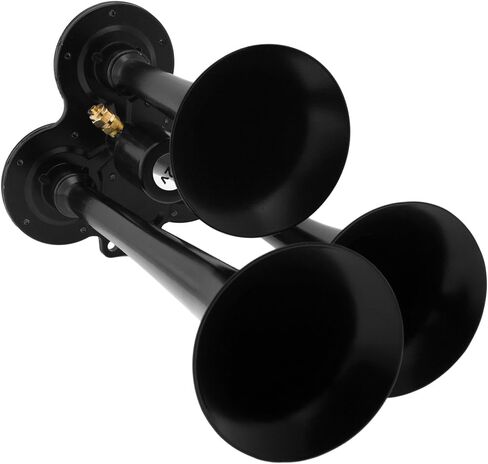 Vixen Horns Train Horn for Truck/Car. 3 Air Horn Chrome Plated Trumpets. Super Loud dB. Fits 12v Vehicles Like Semi/Pickup/Jeep/RV/SUV VXH3114LC in Saudi Arabia