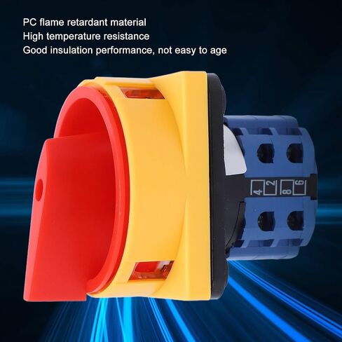 Universal Rotary Cam Changeover Switch Wear Flame Retardant Flexible Handle for Power Cut Off DC 240V AC 440V 20A Padlockable in Saudi Arabia