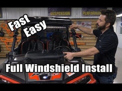 SuperATV Full Windshield for Can-Am Defender | Scratch Resistant | Dark Tint in Saudi Arabia