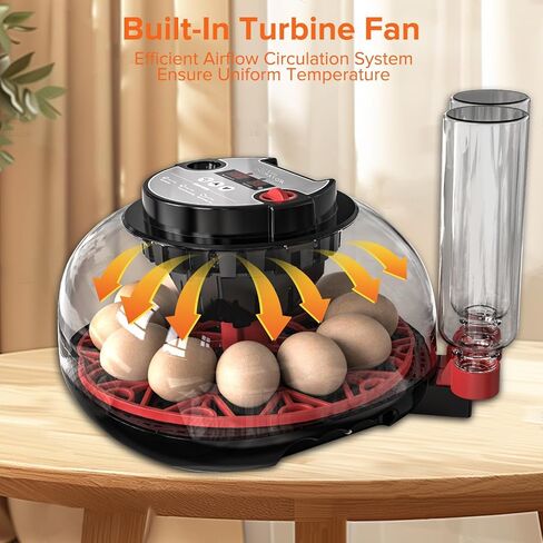Incubators for Hatching Eggs, 12-24 Egg Incubator, Automatic Egg Turner with Temperature Control, Egg Candler, Auto Water Replenishment, Poultry Incubator for Hatching Chicken Quail Duck Parrot in Kuwait