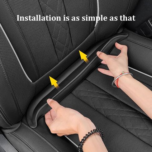 Car Seat Gap Filler for Back Seam,Flexible Car Gap Filler Avoids Phones Keys from Falling into The Seam and Car Decorations,Universal Gap Filler for Car Seat Car Accessories Interior in Saudi Arabia