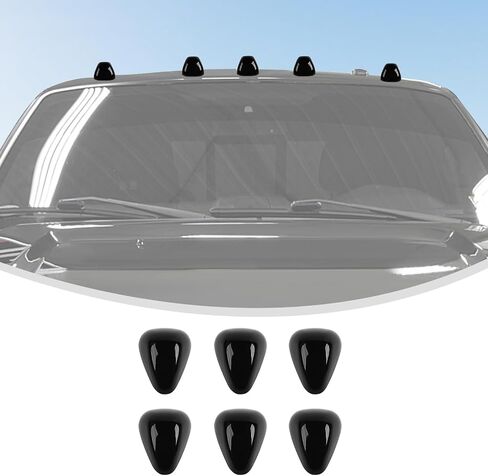أغطية علامات سقف الكابينة من Linskip متوافقة مع Ford F250/F350/F450/F550 1999-2016، واقي ضوء الكابينة LED، الملحقات الخارجية (دخان داكن) in Kuwait