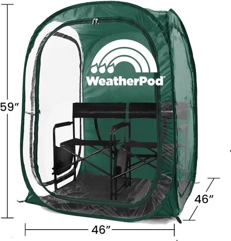 WeatherPod® The Original Shark Tank MyPod™ 1-2 Person Pop-Up Pod - Stay Warm, Dry, and Out of The Sun - Weather Pod for Sports, Rain, or Wind (Royal Blue, 46" L x 46" W x 59" H) in Saudi Arabia