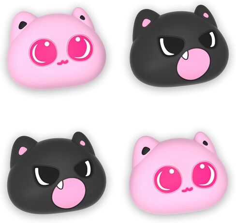 PlayVital Thumbs Cushion Caps Thumb Grip Caps for Nintendo Switch, Joystick Cover for Nintendo Switch Lite, Thumbstick Grips for OLED Joycon - PP & VV The Kitten - PP & VV The Winged Kittens in Saudi Arabia