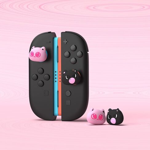 PlayVital Thumbs Cushion Caps Thumb Grip Caps for Nintendo Switch, Joystick Cover for Nintendo Switch Lite, Thumbstick Grips for OLED Joycon - PP & VV The Kitten - PP & VV The Winged Kittens in Saudi Arabia