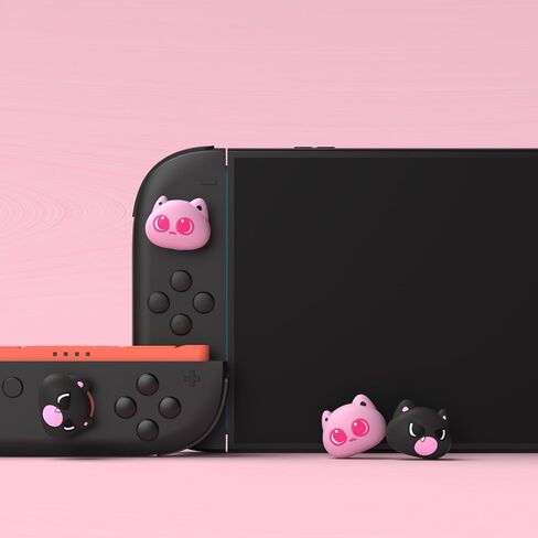PlayVital Thumbs Cushion Caps Thumb Grip Caps for Nintendo Switch, Joystick Cover for Nintendo Switch Lite, Thumbstick Grips for OLED Joycon - PP & VV The Kitten - PP & VV The Winged Kittens in Saudi Arabia