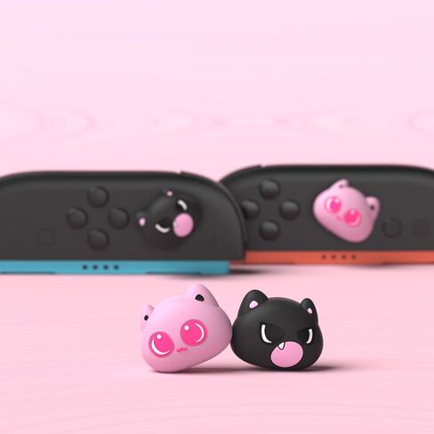 PlayVital Thumbs Cushion Caps Thumb Grip Caps for Nintendo Switch, Joystick Cover for Nintendo Switch Lite, Thumbstick Grips for OLED Joycon - PP & VV The Kitten - PP & VV The Winged Kittens in Saudi Arabia