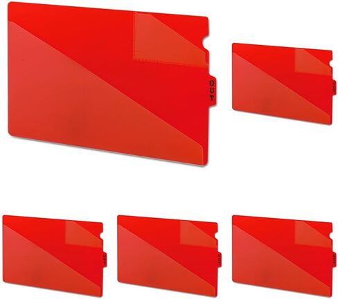 Smead End Tab Poly Out Guide, Two-Pocket Style, Center Position Tab, Legal Size, Red, 50 per Box (61970) in Saudi Arabia