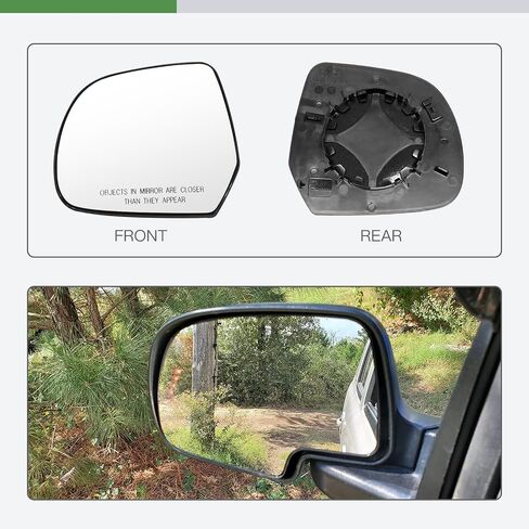 SCITOO Driver Side Mirror Glass Compatible with 2012-2014 For NISSAN VERSA W/O HEATED Chrome Flat Left Exterior Mirror Glass With Backing Plate RM51703-11PB in Saudi Arabia