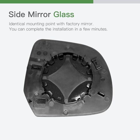 SCITOO Driver Side Mirror Glass Compatible with 2012-2014 For NISSAN VERSA W/O HEATED Chrome Flat Left Exterior Mirror Glass With Backing Plate RM51703-11PB in Saudi Arabia