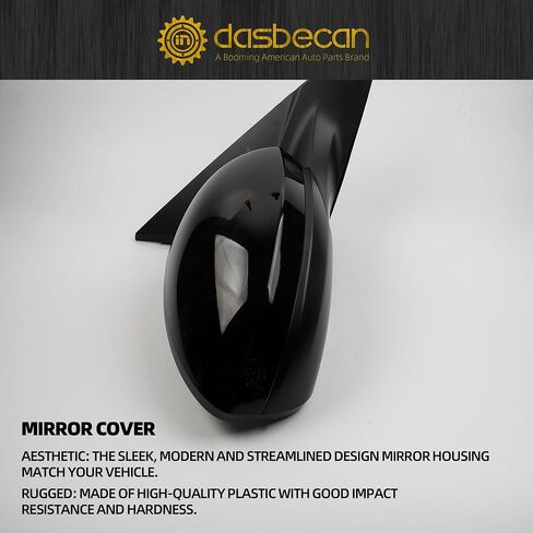 Dasbecan Right Passenger Side Mirror Compatible with Nissan Sentra 2020-2021 Non-Heated Manual Folding Power Adjustment Glass Black 3Pins Replace# NI1321326 963016LB0A in Saudi Arabia